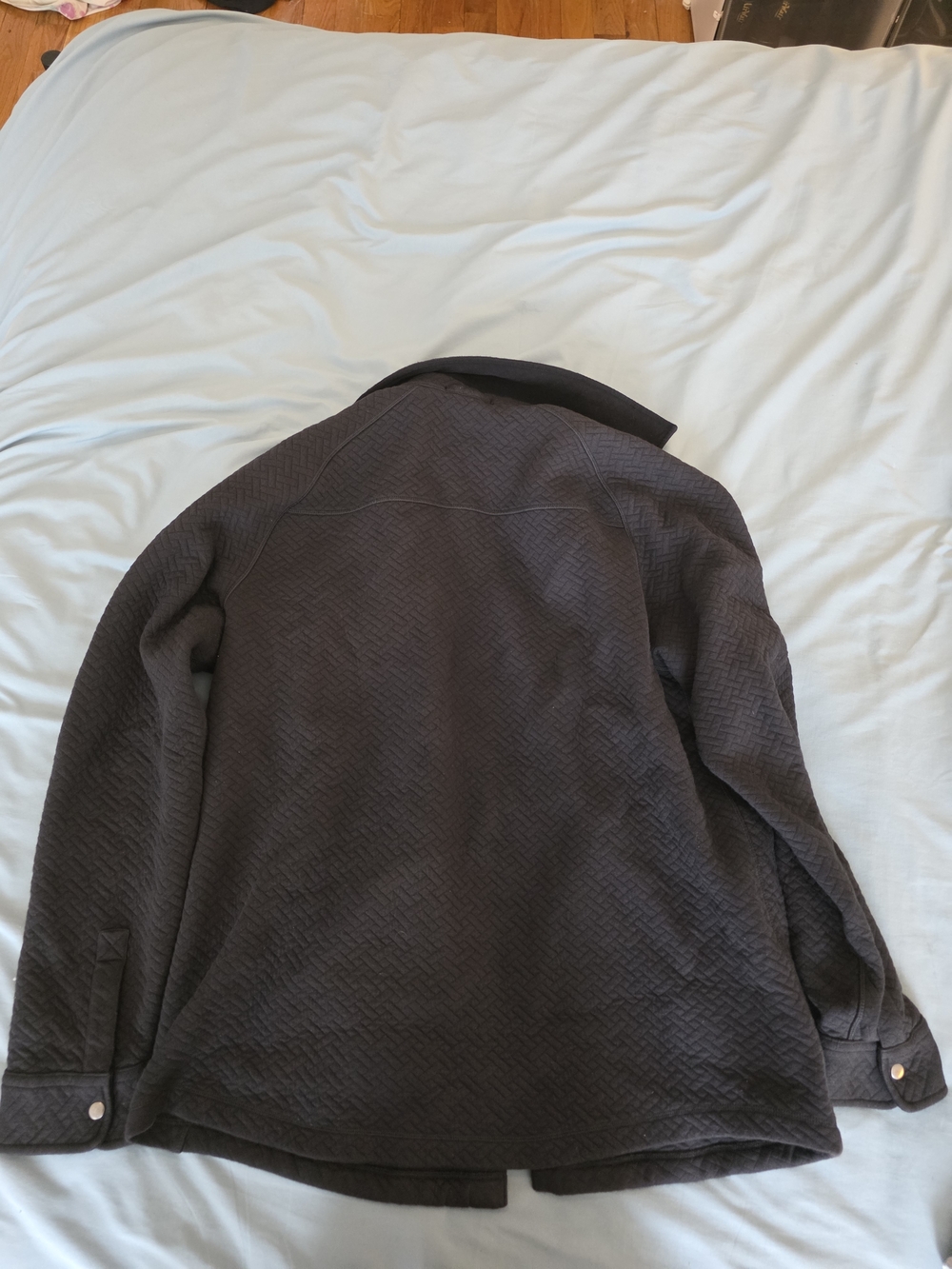 RHONE Black Quilted Snap-Front Shirt Jacket - Picture 4 of 4